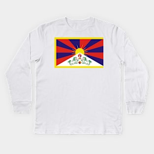 The Last Flag of Free Tibet Kids Long Sleeve T-Shirt